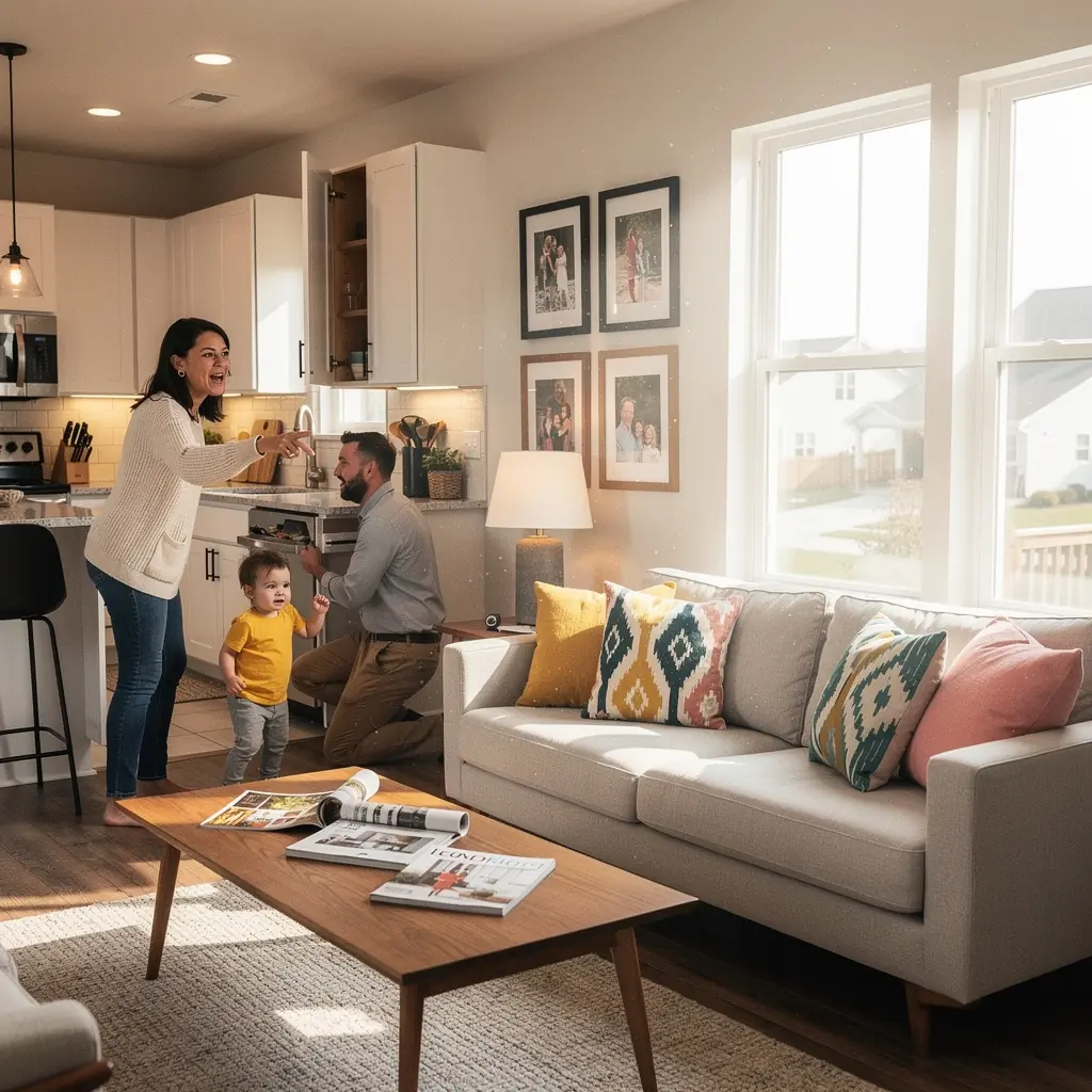 Дворовая территория с зоной для отдыха и детской площадкой.