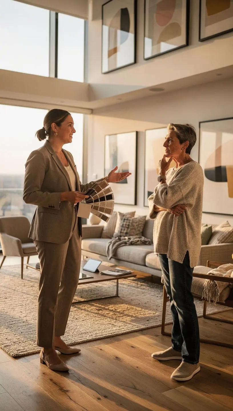 Вид на жилой комплекс с несколькими двухквартирными домами на фоне заката.