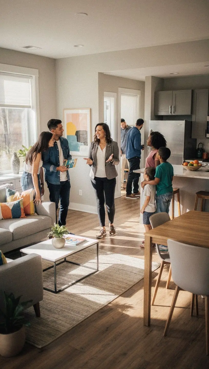 Общая зона для отдыха на заднем дворе дуплекса.